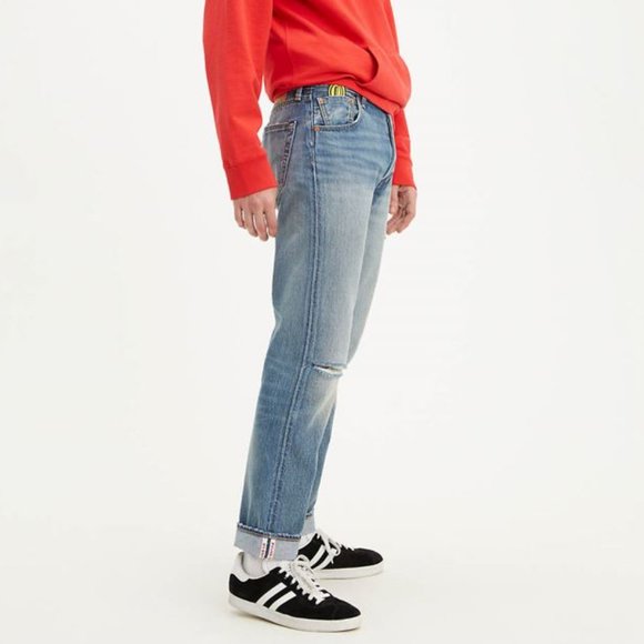 Levi's x Super Mario Nintendo Premium 501 Men's '93 Straight Fit Button-Fly 26 W - Picture 1 of 12